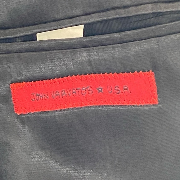 John Varvatos Men’s Gray Poly-Blend Two‎ Button Sport Coat Suit Jacket Sz 44L - Picture 5 of 16